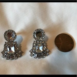 Art Deco Silver Statement Earrings
